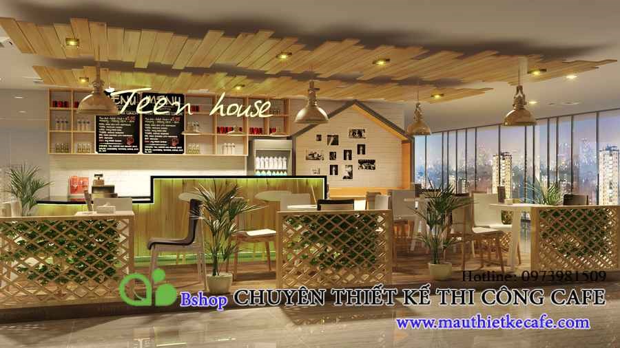 Design quán cafe trung tâm thương mại discovery Cầu Giấy