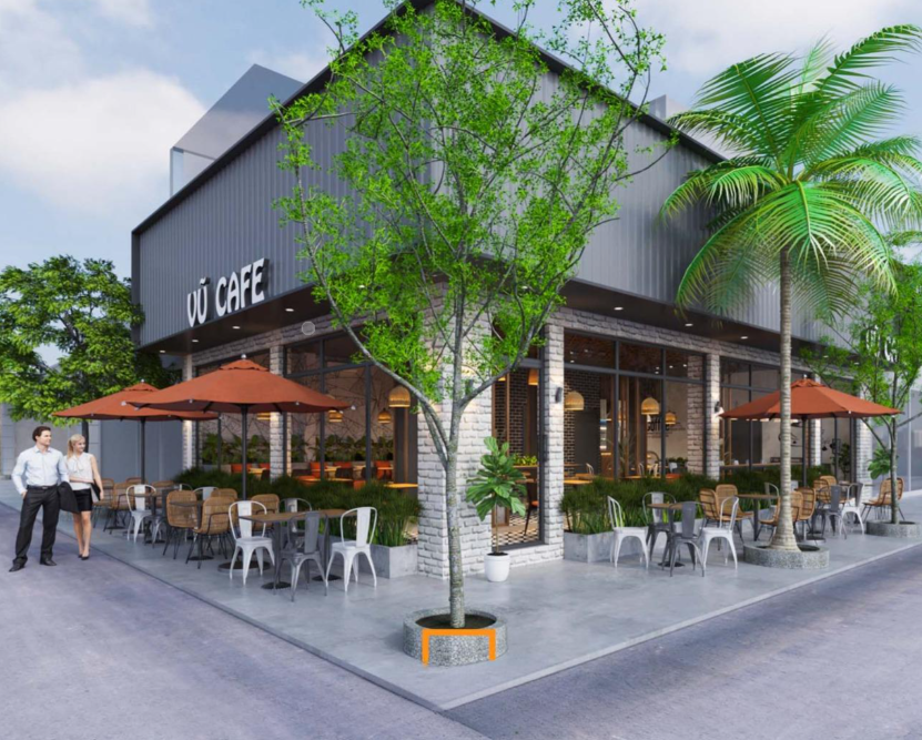 Mẫu thiết kế quán cà phê góc phố hút khách