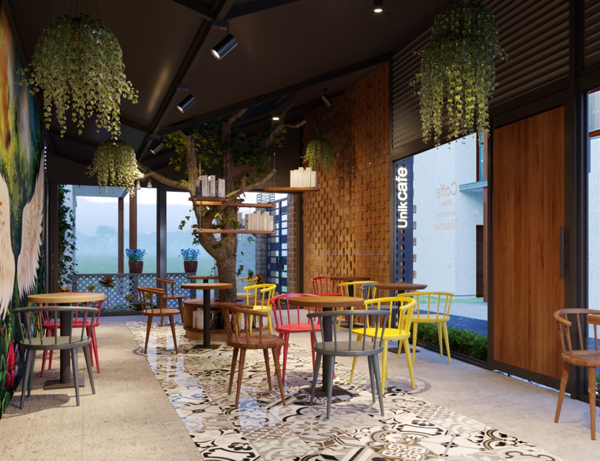 Thiết kế quán cafe 172 Ngọc Hồi đa phong cách