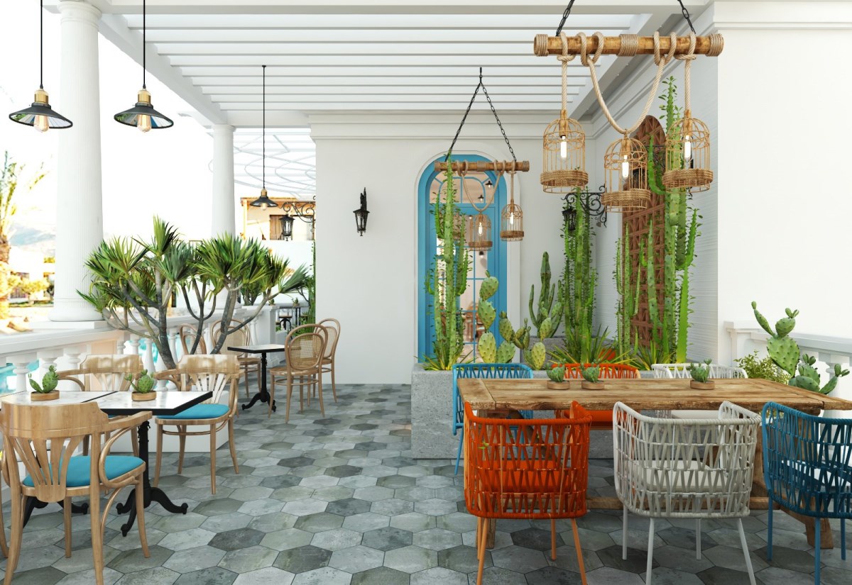 Không gian cafe phong cách Địa Trung Hải cực ấn tượng
