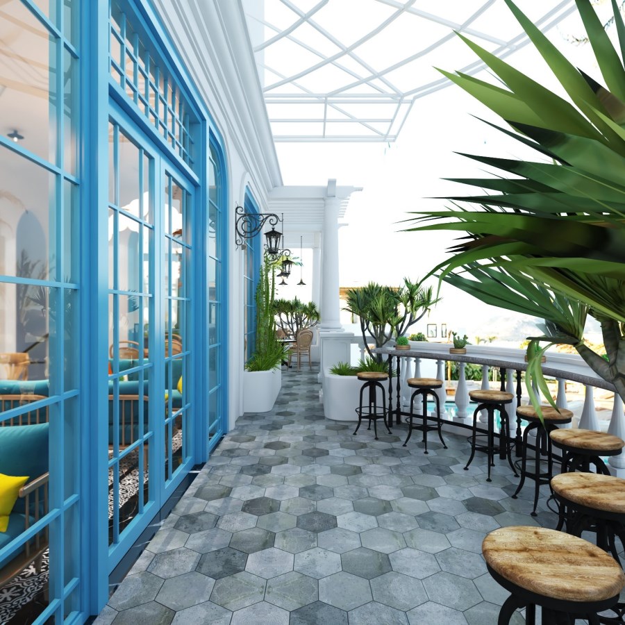 Không gian cafe phong cách Địa Trung Hải cực ấn tượng