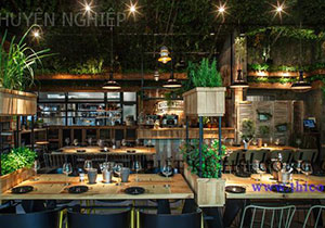 Decor quán cafe sân vườn đơn giản mà đẹp