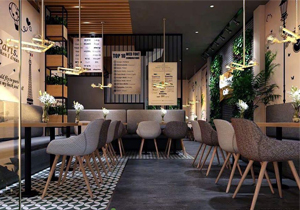 thiết kế không gian quán cafe