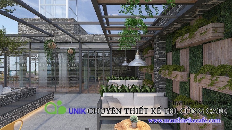 Cafe không gian xanh đấy cuốn hút tại Móng Cái