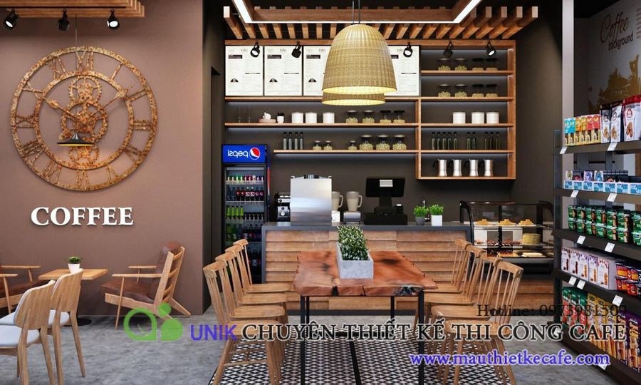 Thiết kế đơn giản mà hiện đại quán cafe Việt Hưng