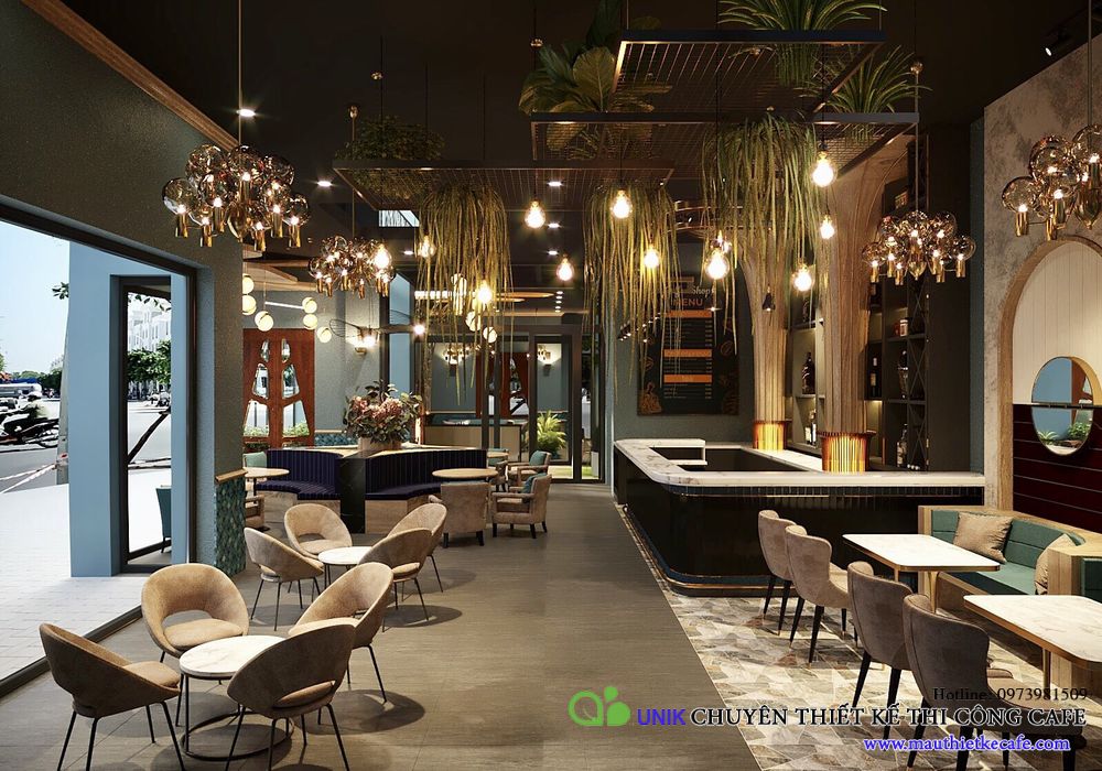 Thiết kế nội thất quán cà phê ở Vinhome Cầu Bính, Hải Phòng